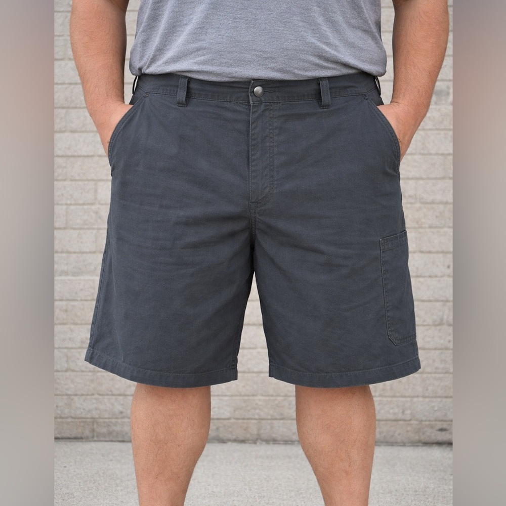 Carhartt Men’s Charcoal Flat Front Work Shorts Big and Tall Size 46